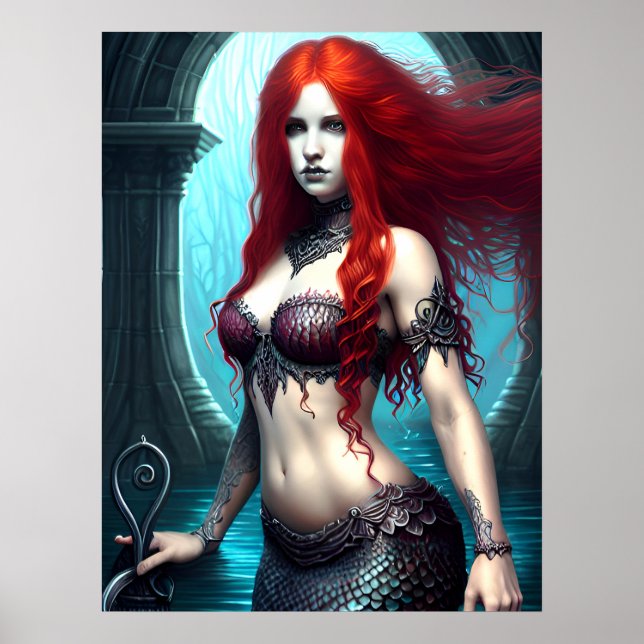 Póster Fantasy Mermaid Poster (Frente)