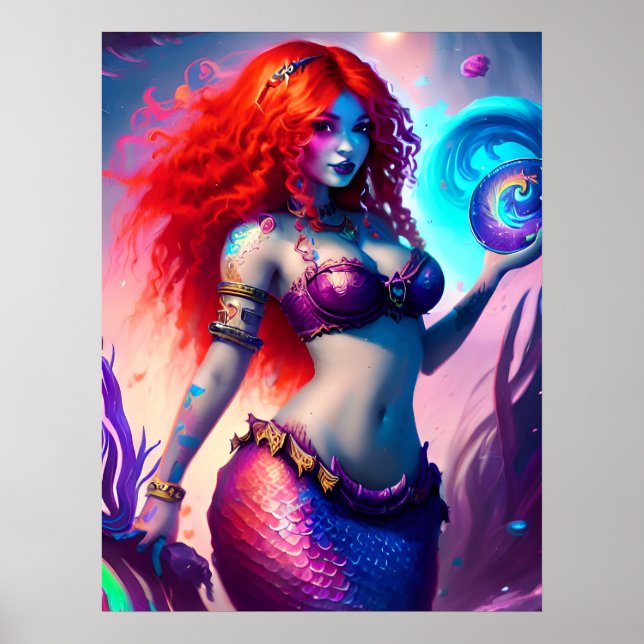Póster Fantasy Mermaid Poster (Frente)
