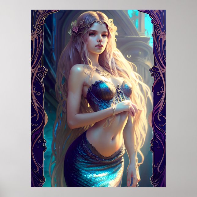 Póster Fantasy Mermaid Poster (Frente)