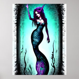 Póster Fantasy Mermaid Poster