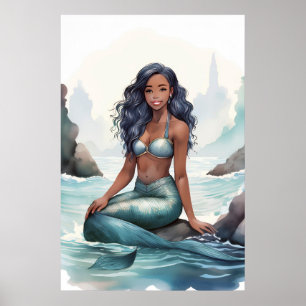 Póster Fantasy Mermaid Poster