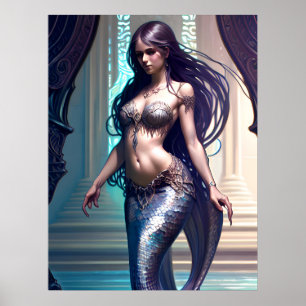 Póster Fantasy Mermaid Poster