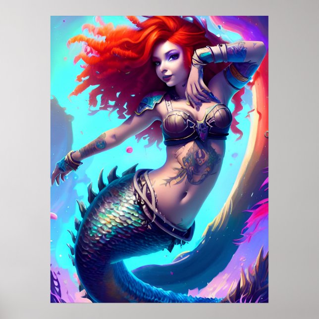 Póster Fantasy Mermaid Poster (Frente)