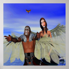 Póster Fantasy Moth Hunters