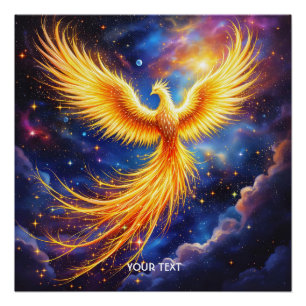 Póster Fantasy Phoenix Stars Space