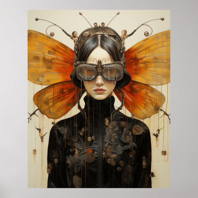 Póster Fantasy Scifi Insect Woman (Frente)