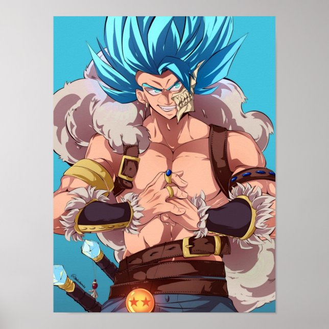 Póster Fantasy SSJ Blue Gogeta (Frente)