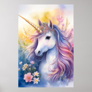 Póster Fantasy Unicorn Poster