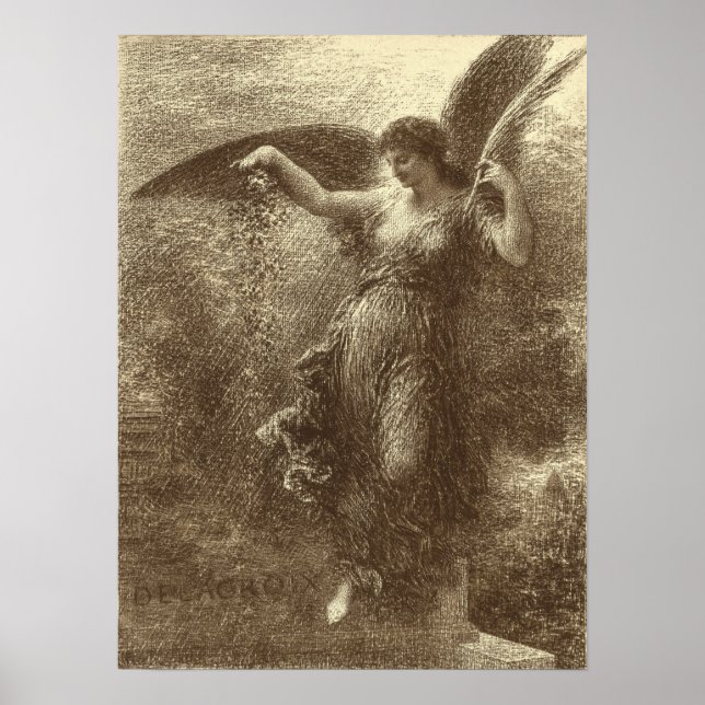 Póster Fantin-Latour - A Eugene Delacroix (Frente)