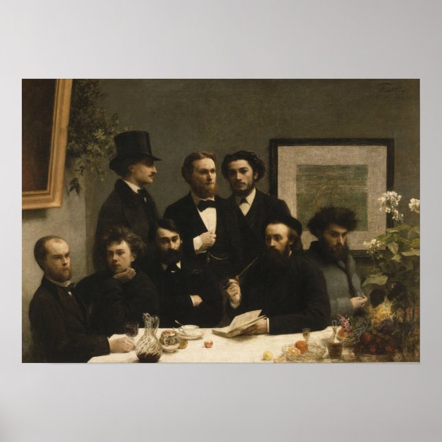 Póster Fantin-Latour - En la mesa (Frente)
