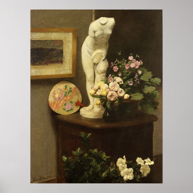 Póster Fantin-Latour - Flores Y Objetos Varios (Frente)