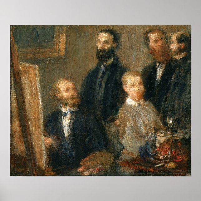 Póster Fantin-Latour - Manet En Su Estudio (Frente)