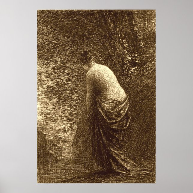 Póster Fantin-Latour - Parado de la pluma (Frente)