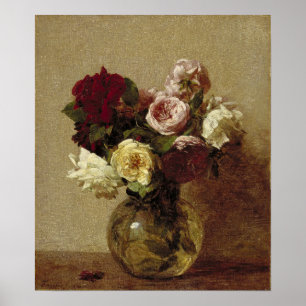 Póster Fantin-Latour - Rosas