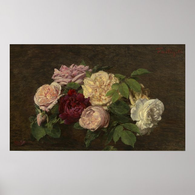 Póster Fantin-Latour - Roses De Nice On A Table A (Frente)