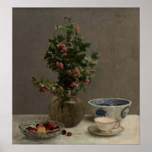 Póster Fantin-Latour - Tazón de cerezas Tazón japonés