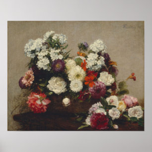Póster Fantin-Latour - Vida fija con flores