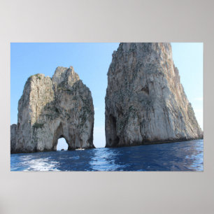Póster Faraglioni di Capri dal mare Poster fotográfico