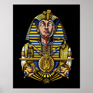 Póster Faraón egipcio Tutankhamun King Tut