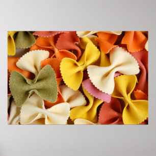 Póster farfalle pasta poster