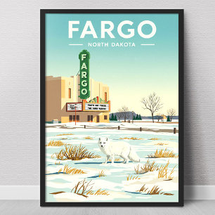 Póster Fargo Dakota del Norte vintage