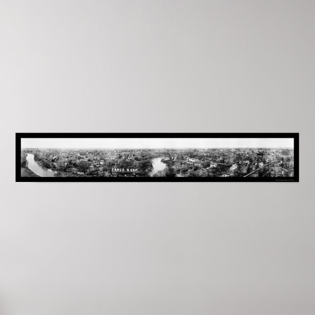 Póster Fargo, North Dakota Panoramic Photo 1921 (Frente)