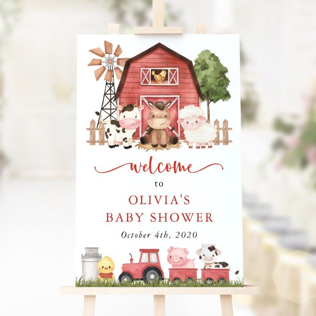 Póster Farm Animals, Cute Animals, Baby Shower Welcome (Subido por el creador)