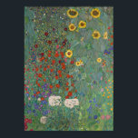 Póster Farm Garden Sunflowers, de Gustav Klimt Painting<br><div class="desc">Obra maestra del pintor imperial austriaco Gustav Klimt : Jardín de granja con girasoles</div>