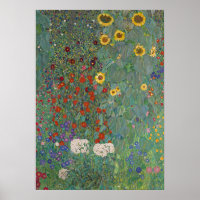 Farm Garden Sunflowers, de Gustav Klimt Painting