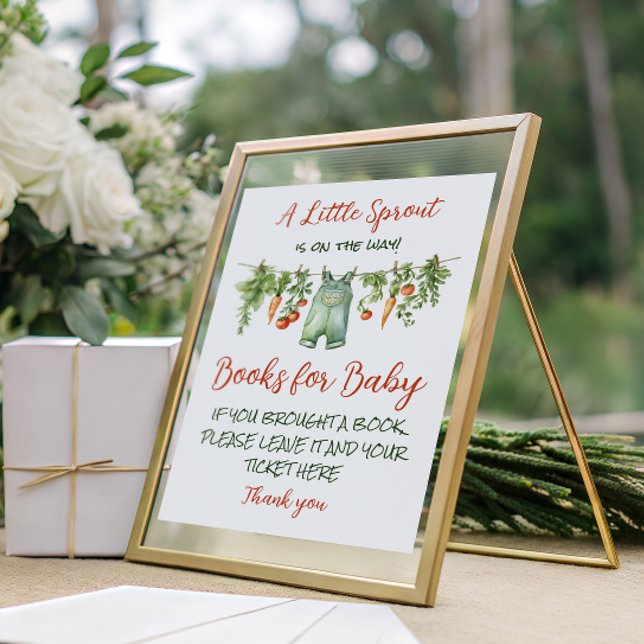 Póster Farm Little Sprout Clothesline Baby Shower Books (Subido por el creador)