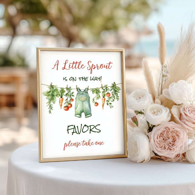 Póster Farm Little Sprout Clothesline Baby Shower Favor (Subido por el creador)