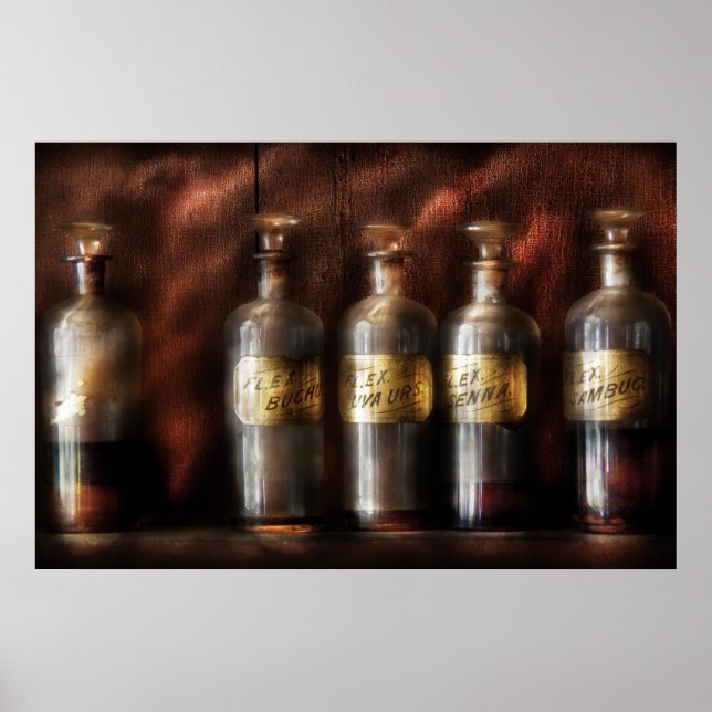 Póster Farmacéutico - Cinco Botellas (Frente)