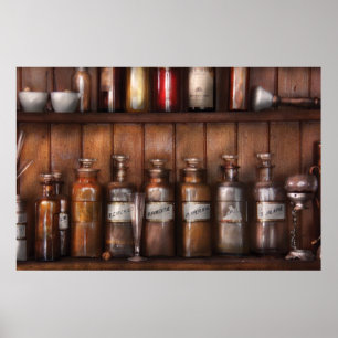 Póster Farmacéutico - En el laboratorio de un farmacéutic