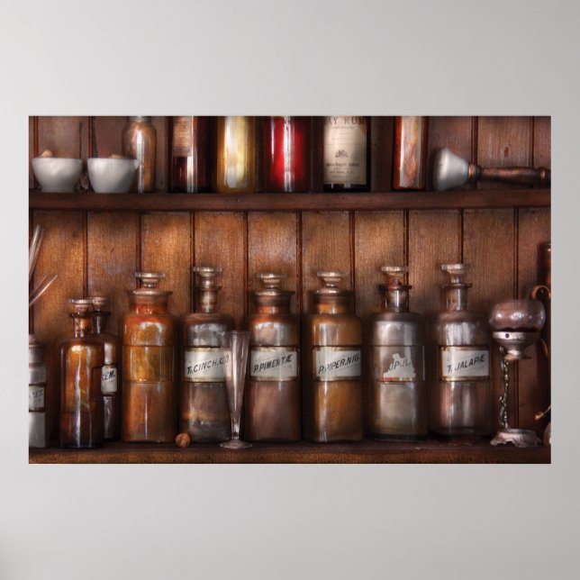 Póster Farmacéutico - En el laboratorio de un farmacéutic (Frente)