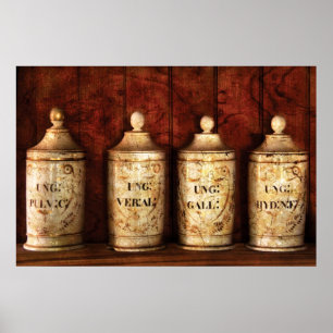 Póster Farmacéutico - no mire en estos tarros de galletas