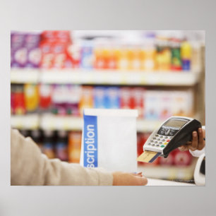 Póster Farmacéutico que lleva a cabo el dispositivo de