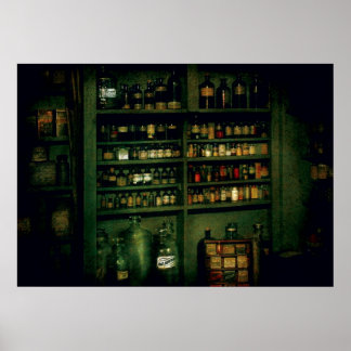 Póster Farmacéutico: tantas botellas para elegir