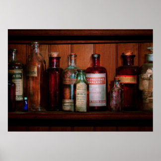 Póster Farmacia - Aceites y inhalantes