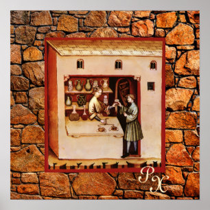 Póster FARMACIA ANTIGUA, Farmacéutica, Medicina, farmacia