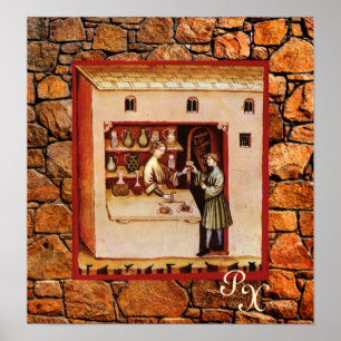 Póster FARMACIA ANTIGUA, Farmacéutica, Medicina, farmacia