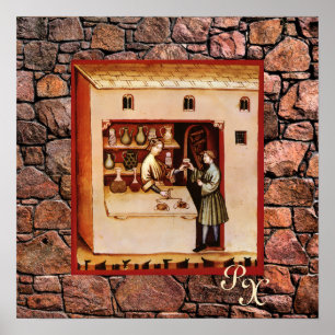Póster FARMACIA ANTIGUA, Farmacéutico, Medicina, Farmacia