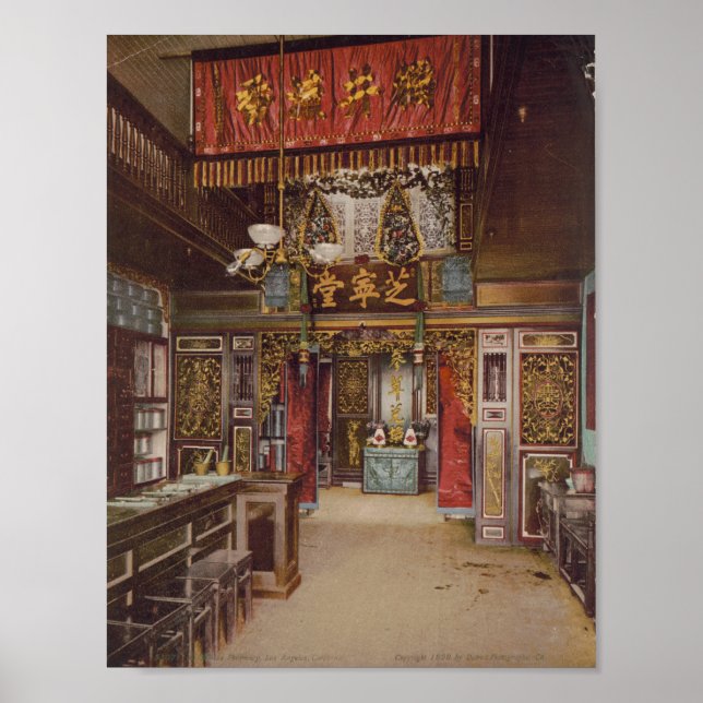 Póster Farmacia china, 1899 (Frente)