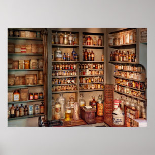 Póster Farmacia - consígame esa botella en el segundo
