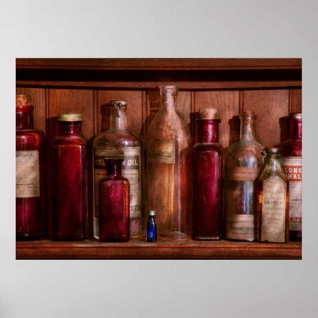 Póster Farmacia - De antiácidos a antisépticos (Frente)