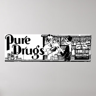 Póster Farmacia de medicamentos puros 1