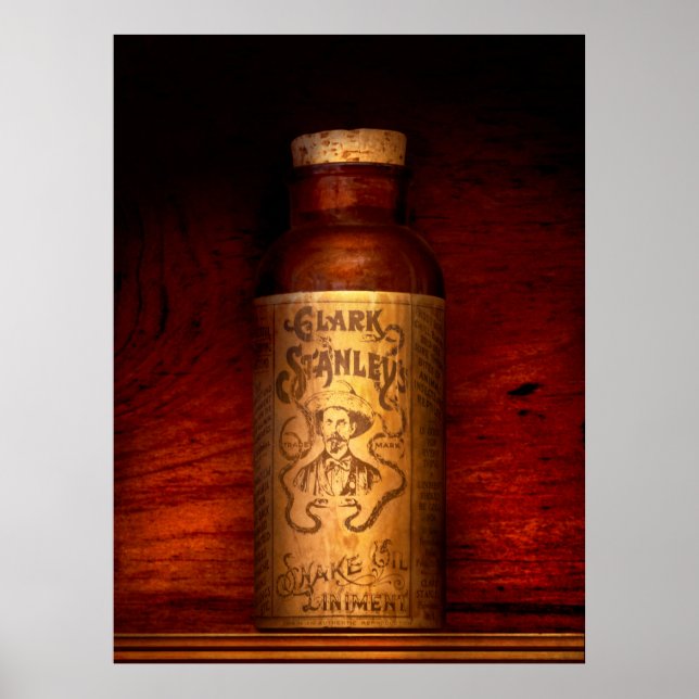 Póster Farmacia - El aceite de serpiente original (Frente)