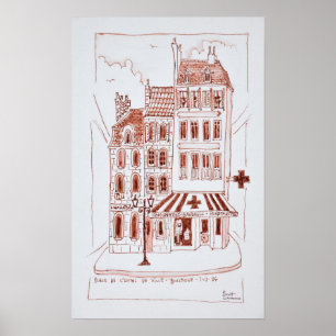 Póster Farmacia en el casco antiguo Boulogne-Sur-Mer, F