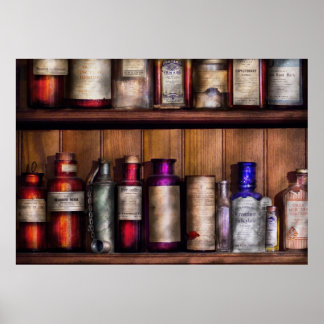 Póster Farmacia - Ingredientes de Medicina