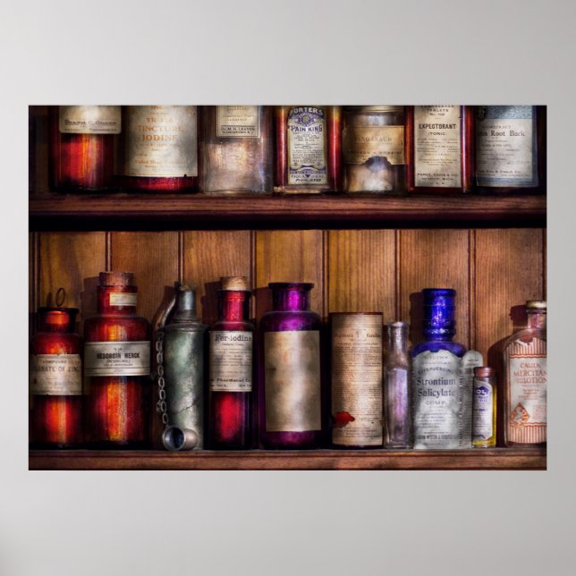 Póster Farmacia - Ingredientes de Medicina (Frente)