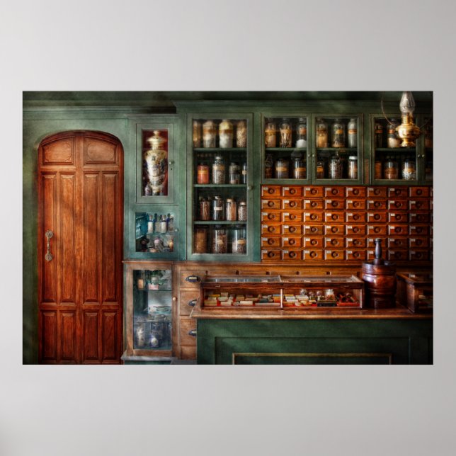 Póster Farmacia - Medicamentos - Remedios farmacéuticos (Frente)